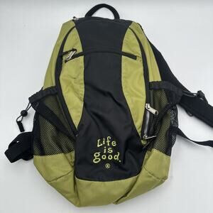 Life Is Good Green Black 18" Backpack